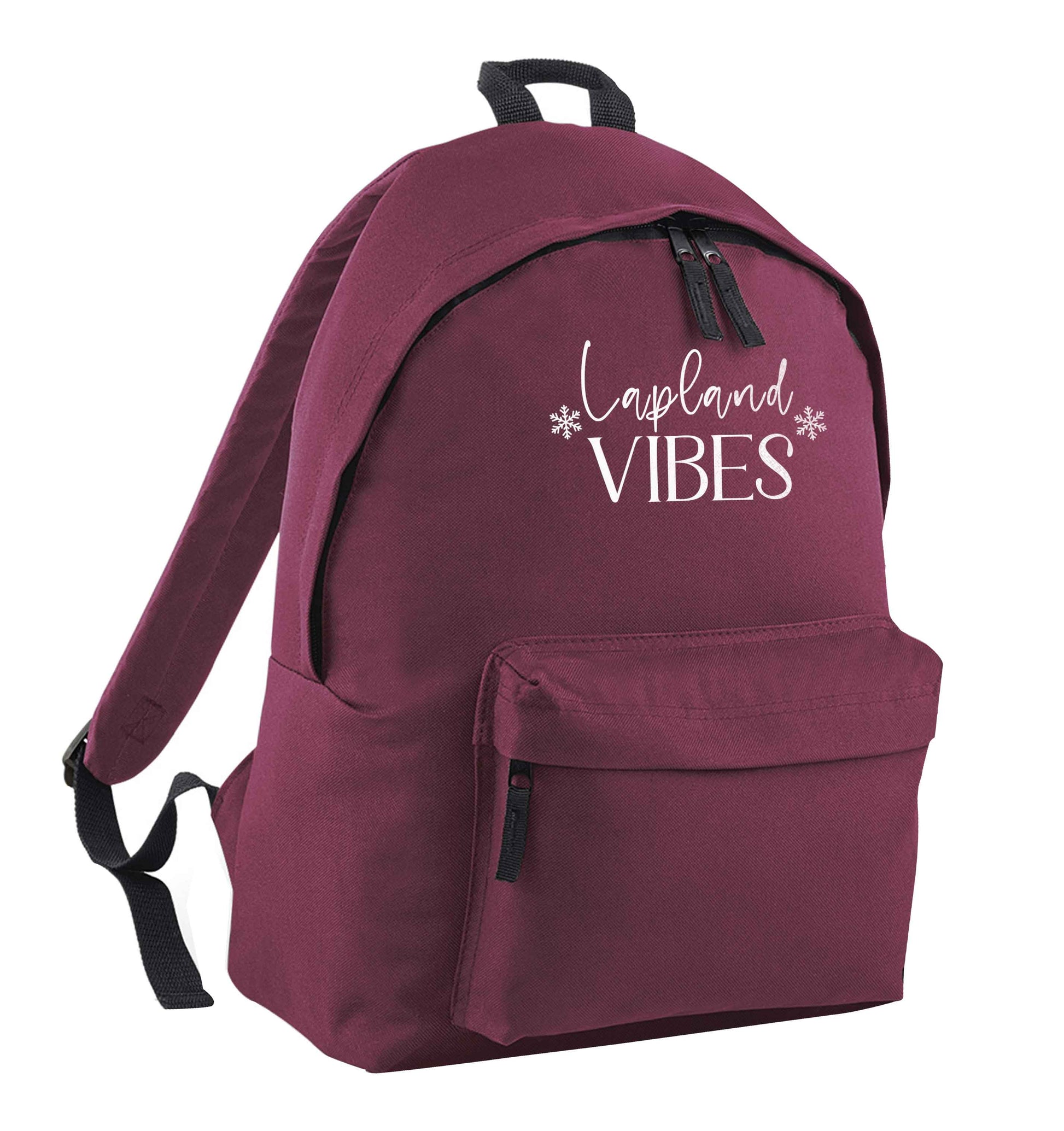 Lapland vibes maroon children's backpack