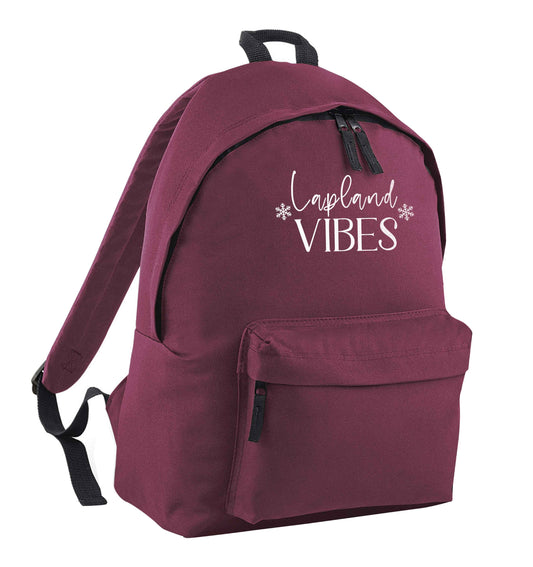 Lapland vibes maroon children's backpack