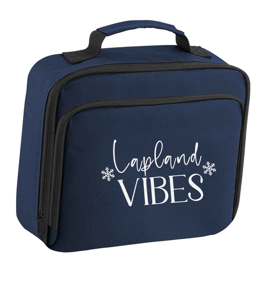 Lapland vibes insulated navy lunch bag cooler