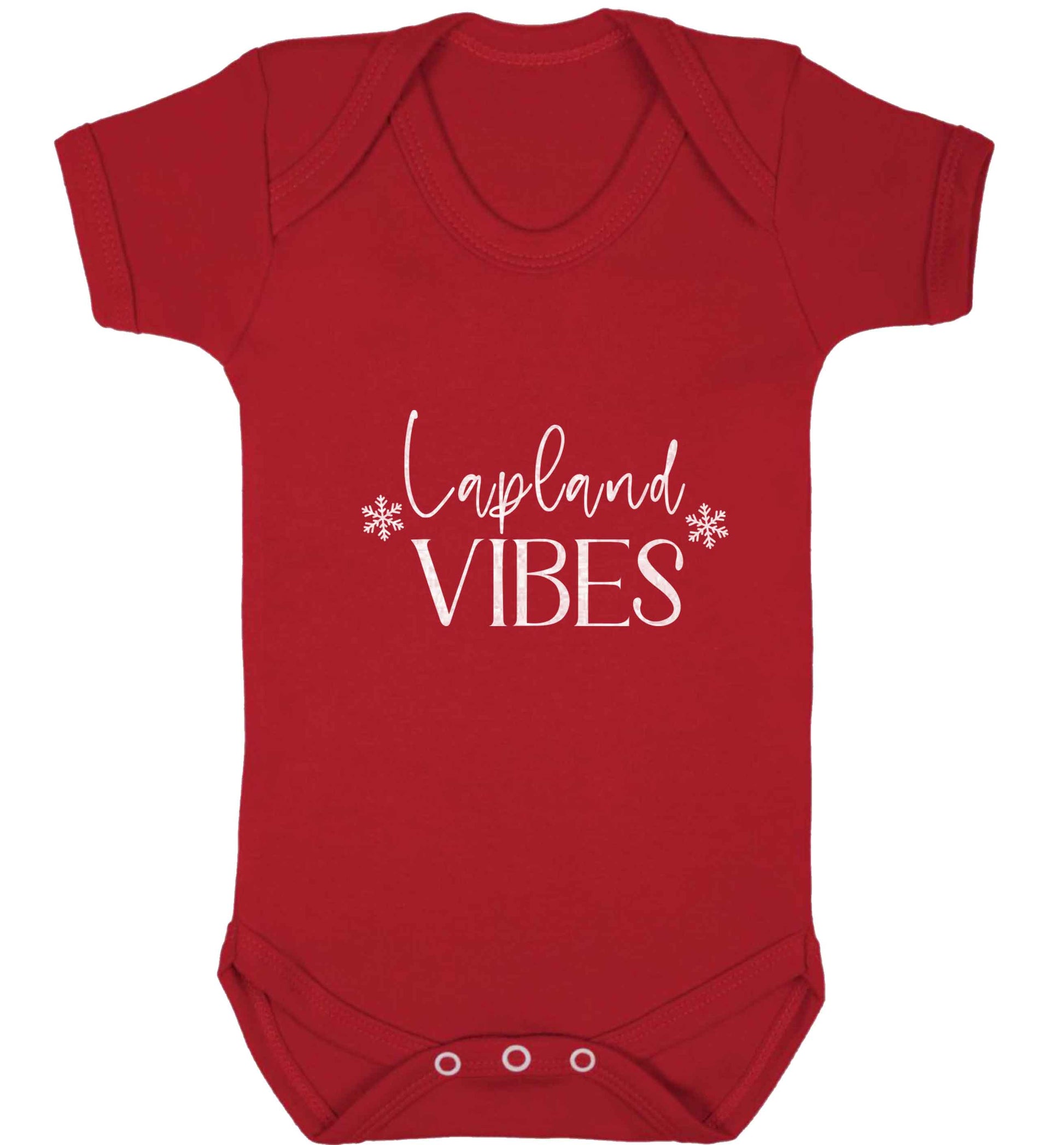 Lapland vibes baby vest red 18-24 months