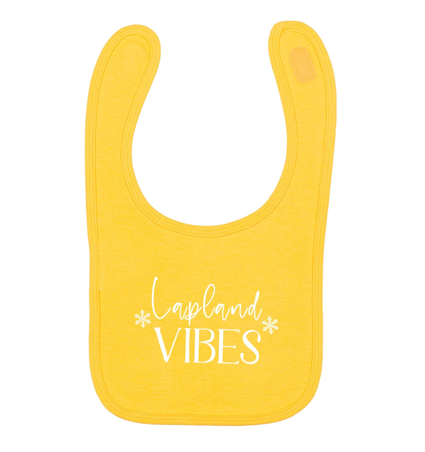 Lapland vibes yellow baby bib