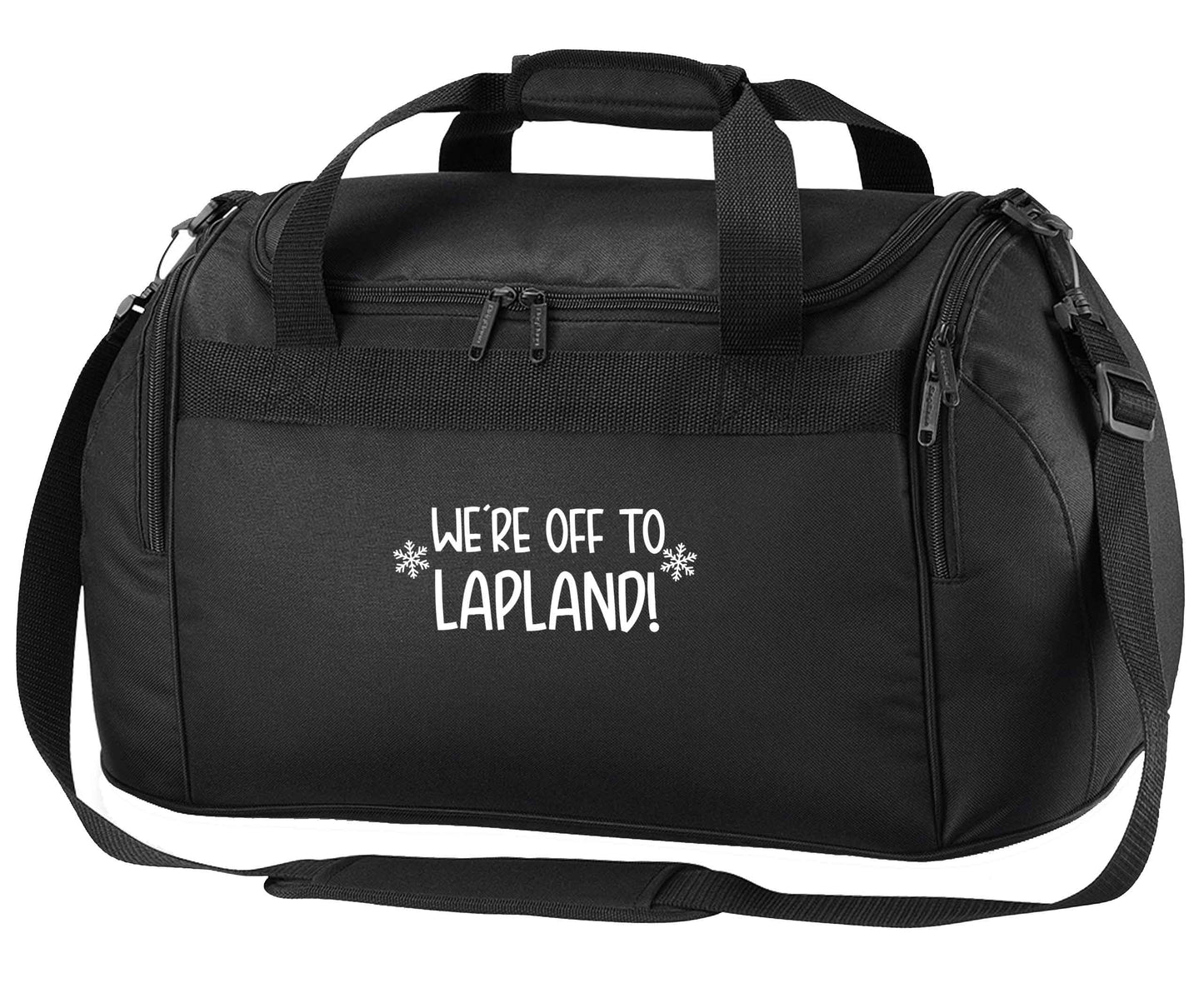 We're off to Lapland black holdall / duffel bag