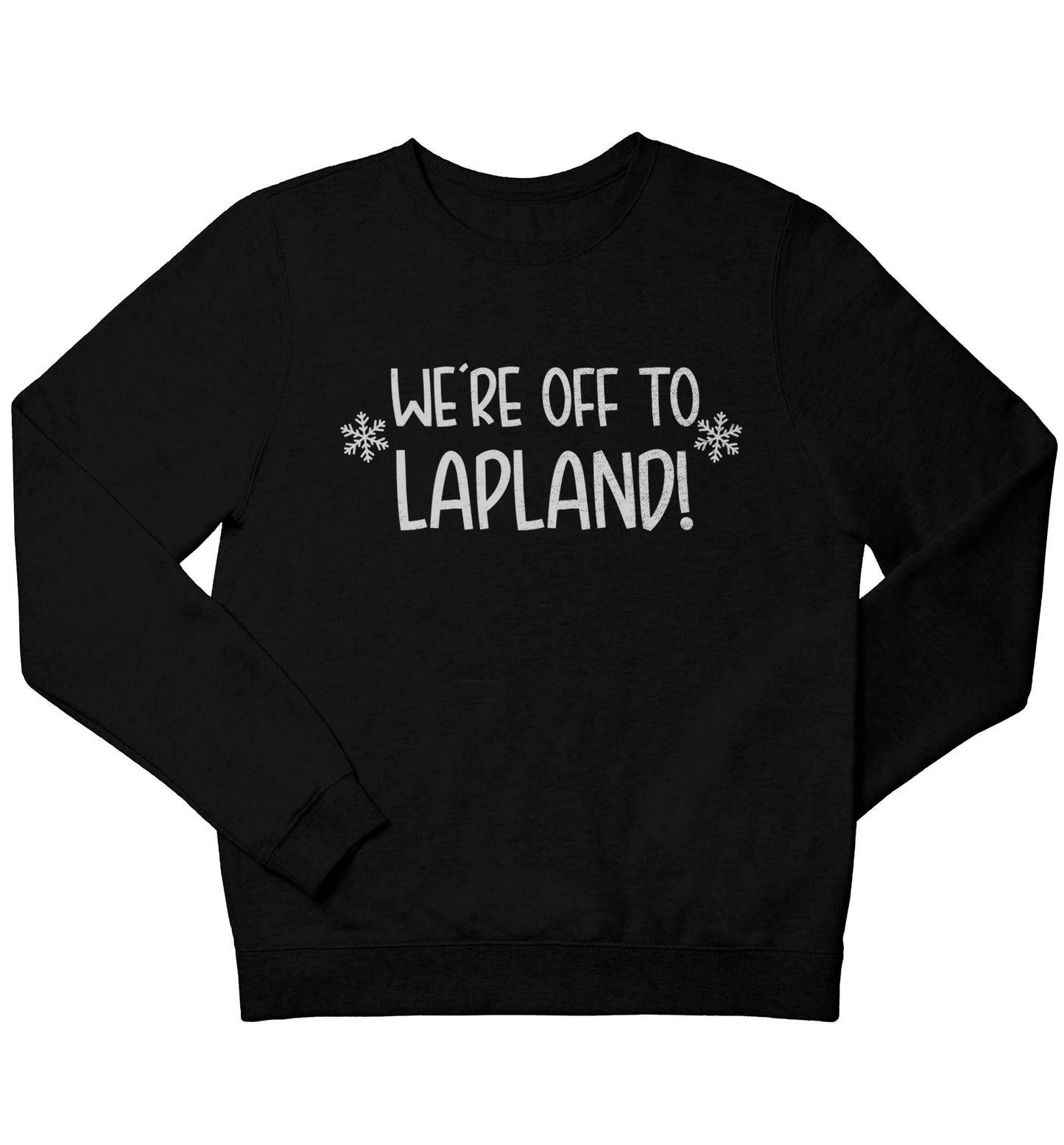 We're off to Lapland children's black sweater 12-13 Years