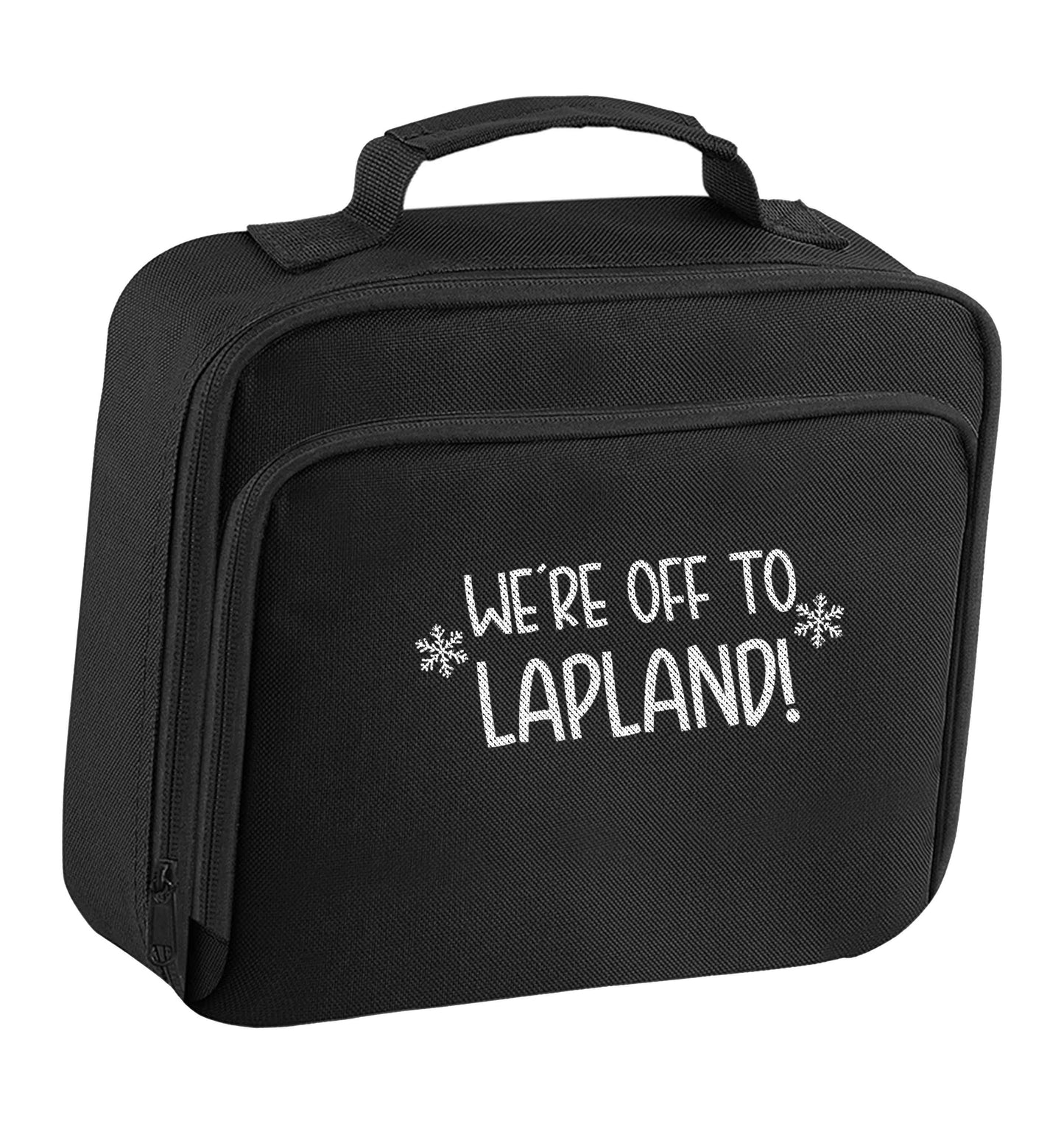 We're off to Lapland insulated black lunch bag cooler