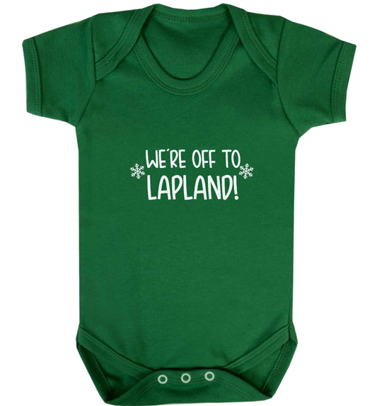 We're off to Lapland baby vest green 18-24 months