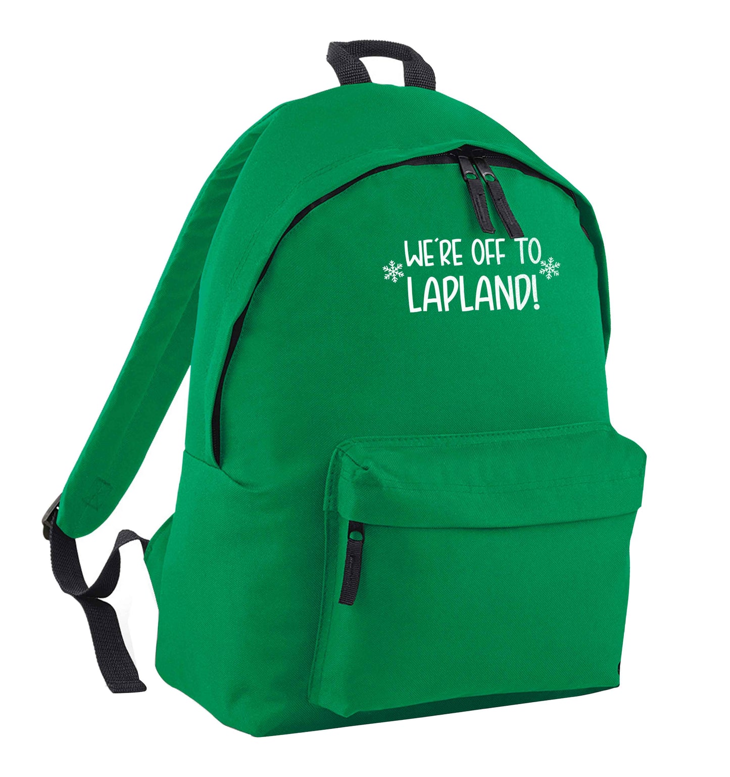 We're off to Lapland green adults backpack