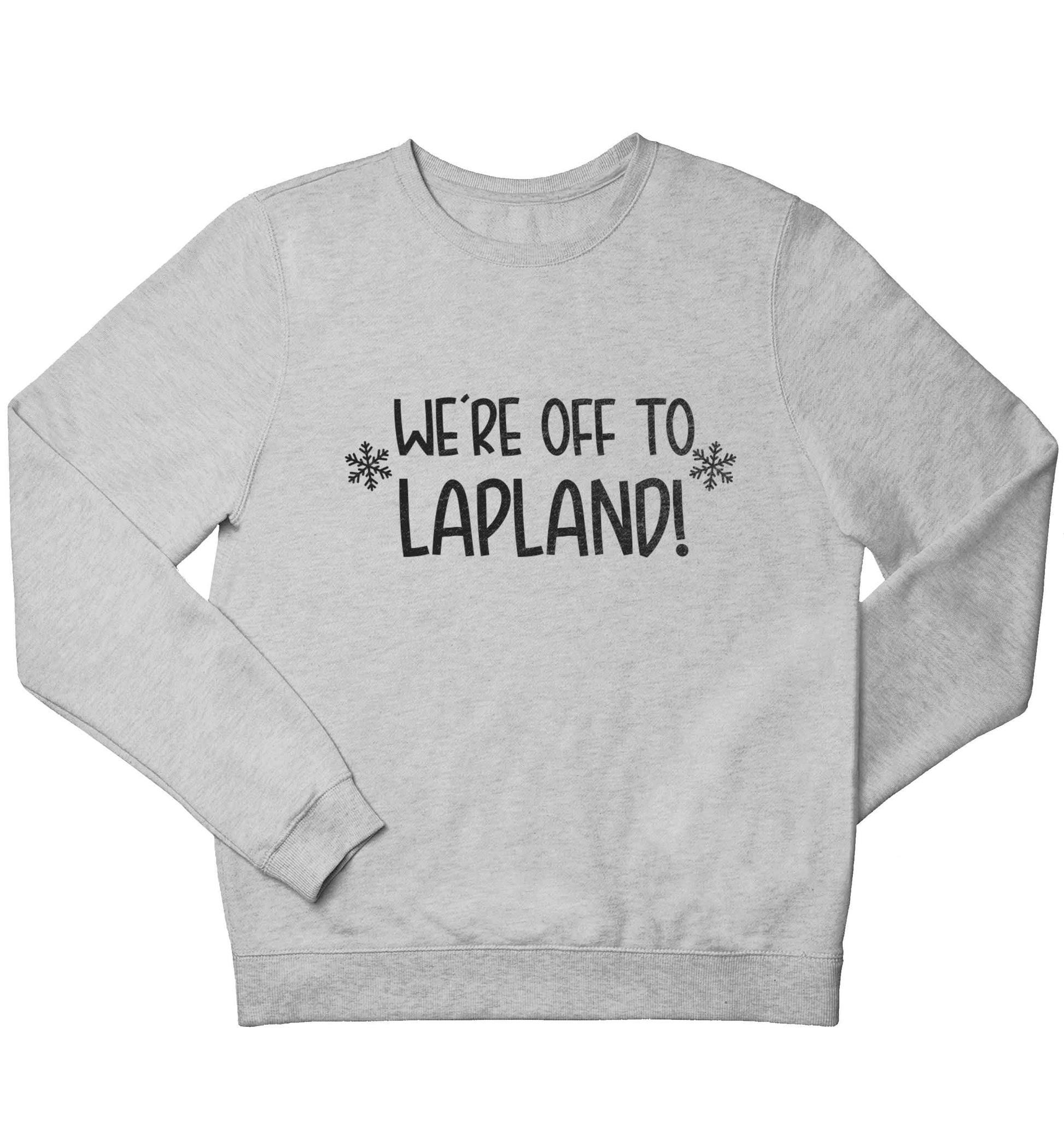 We're off to Lapland children's grey sweater 12-13 Years