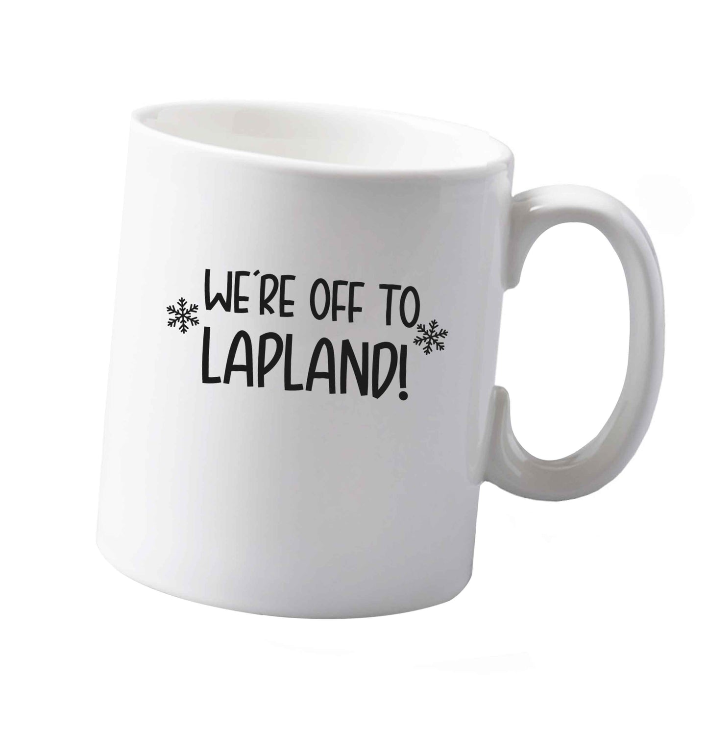 10 oz We're off to Lapland ceramic mug both sides