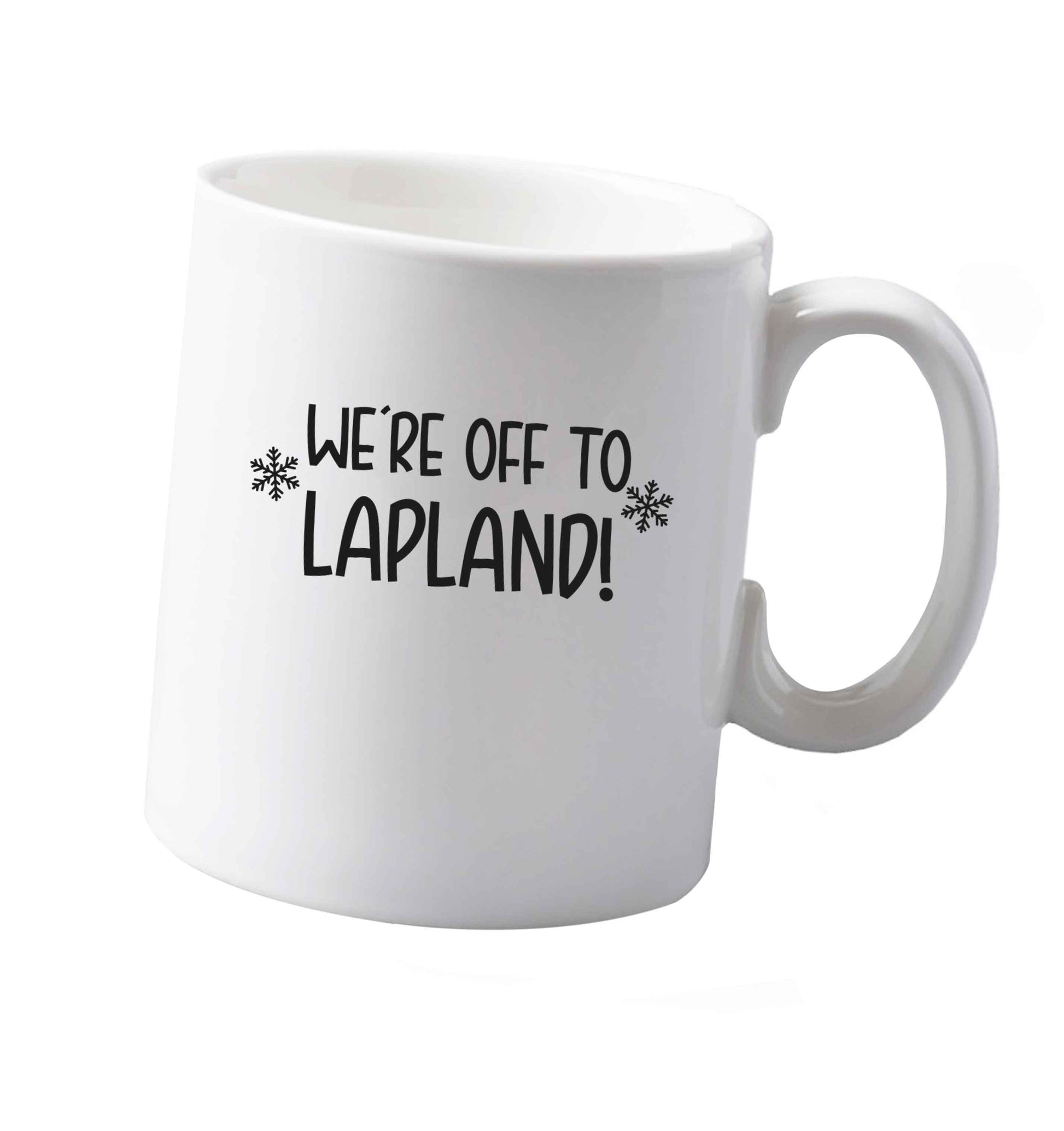 10 oz We're off to Lapland ceramic mug both sides