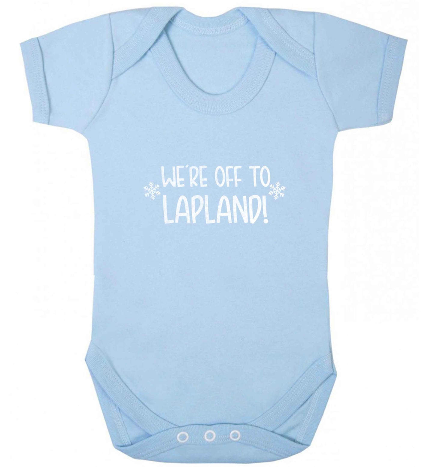 We're off to Lapland baby vest pale blue 18-24 months
