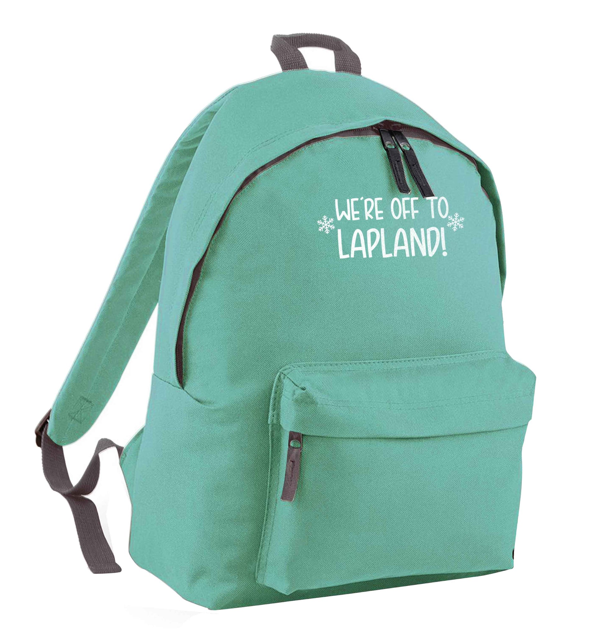 We're off to Lapland mint adults backpack