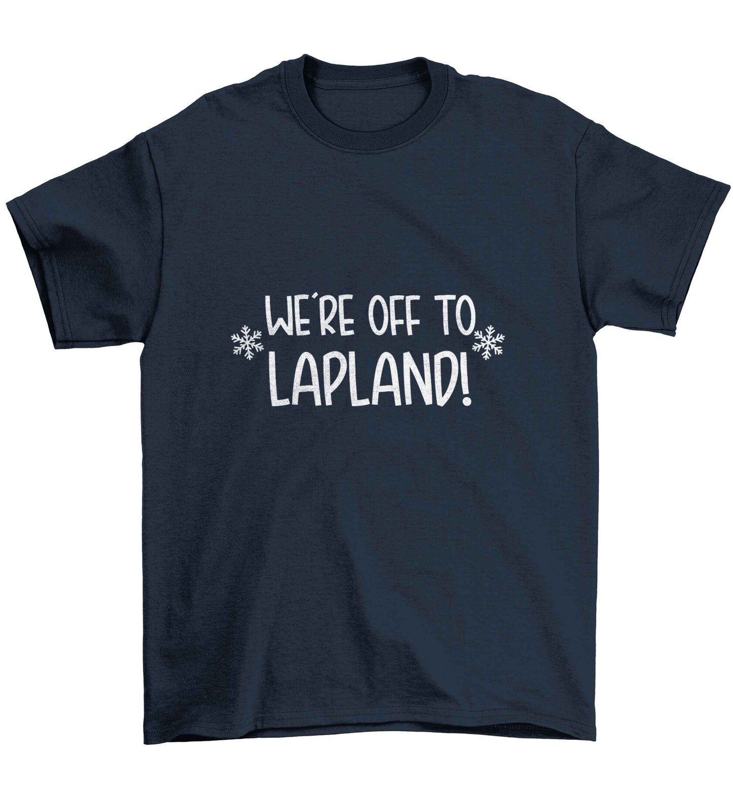 We're off to Lapland Children's navy Tshirt 12-13 Years