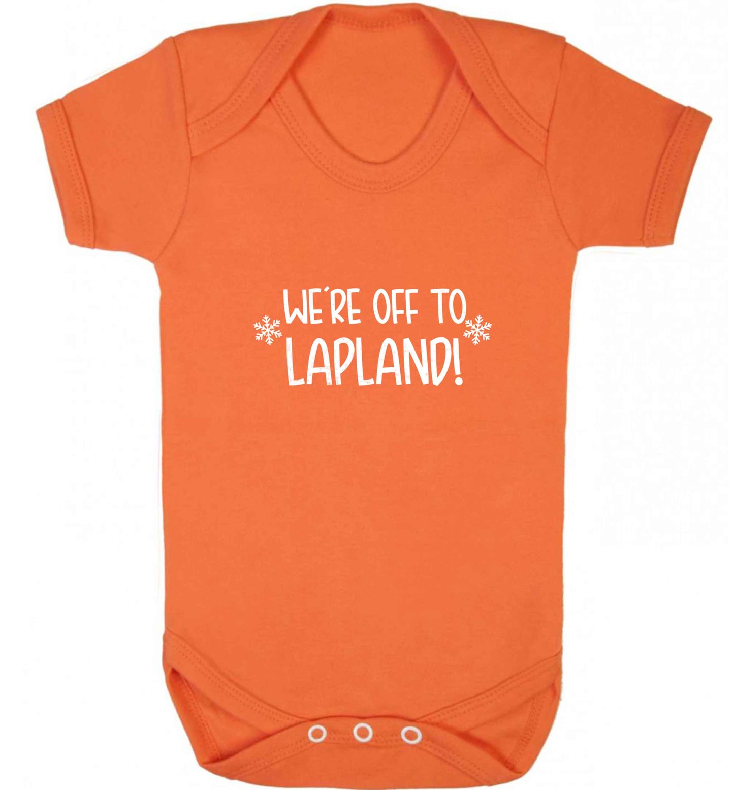 We're off to Lapland baby vest orange 18-24 months
