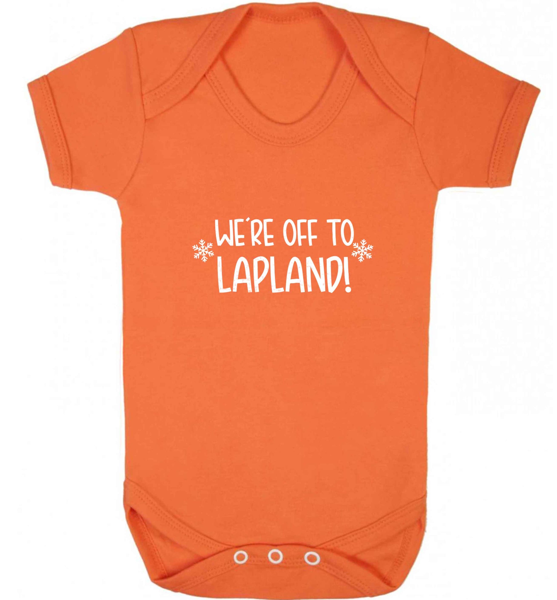 We're off to Lapland baby vest orange 18-24 months