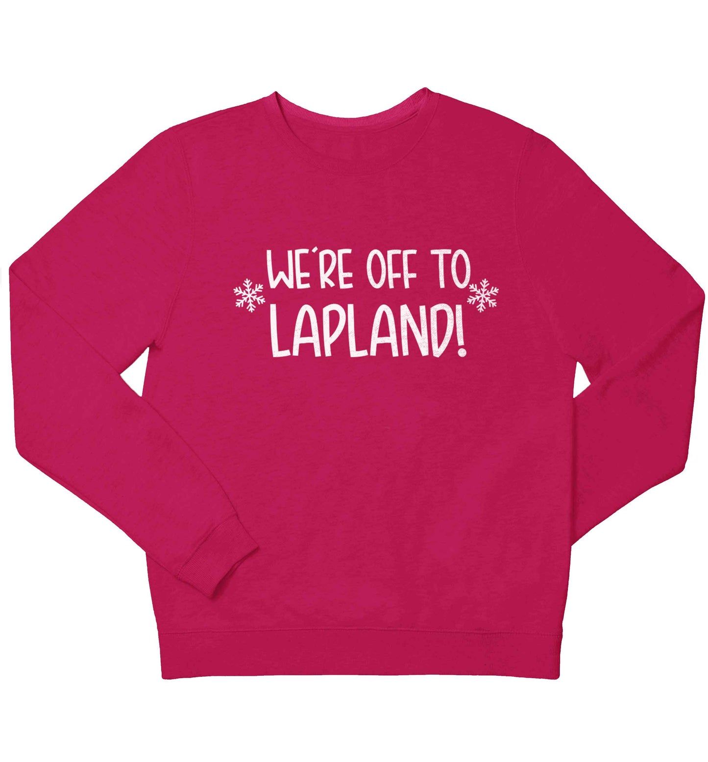 We're off to Lapland children's pink sweater 12-13 Years