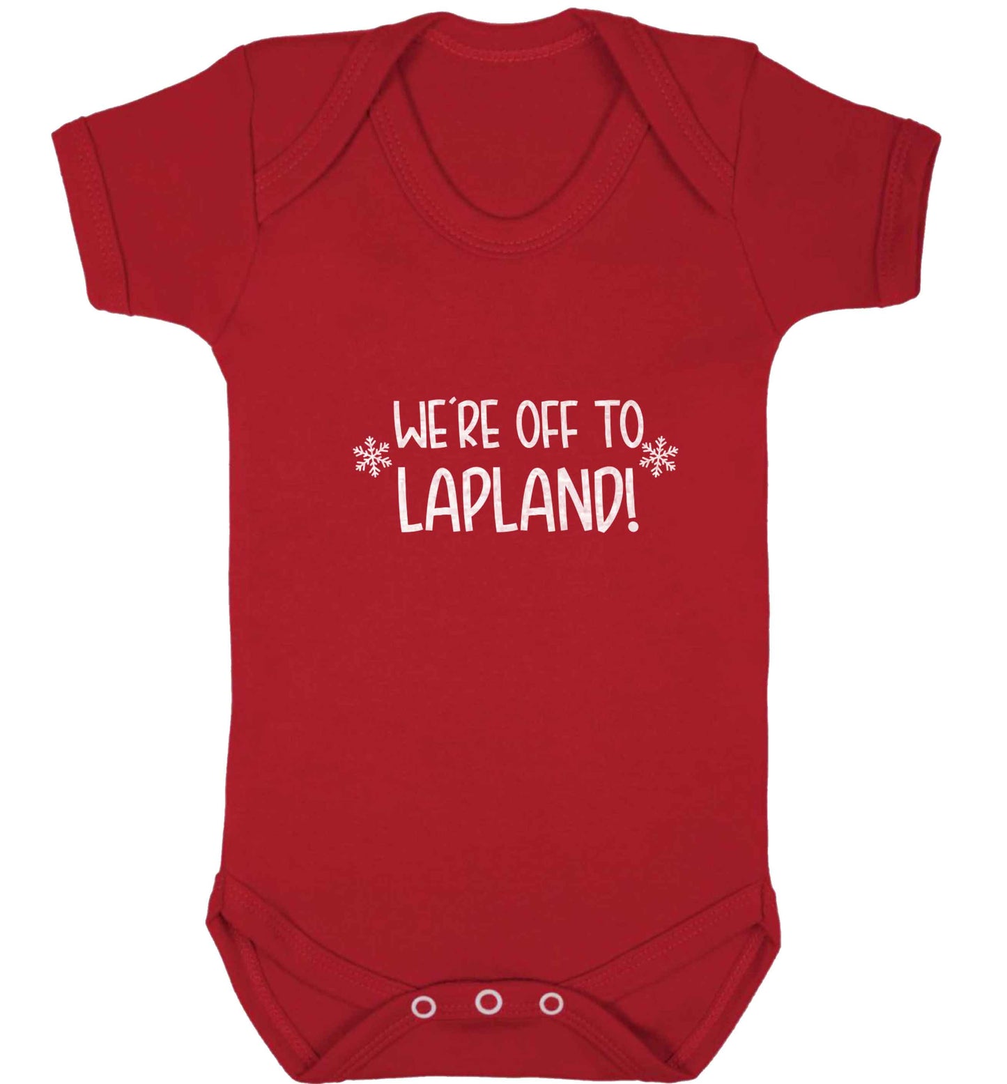 We're off to Lapland baby vest red 18-24 months