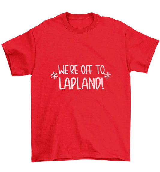 We're off to Lapland Children's red Tshirt 12-13 Years