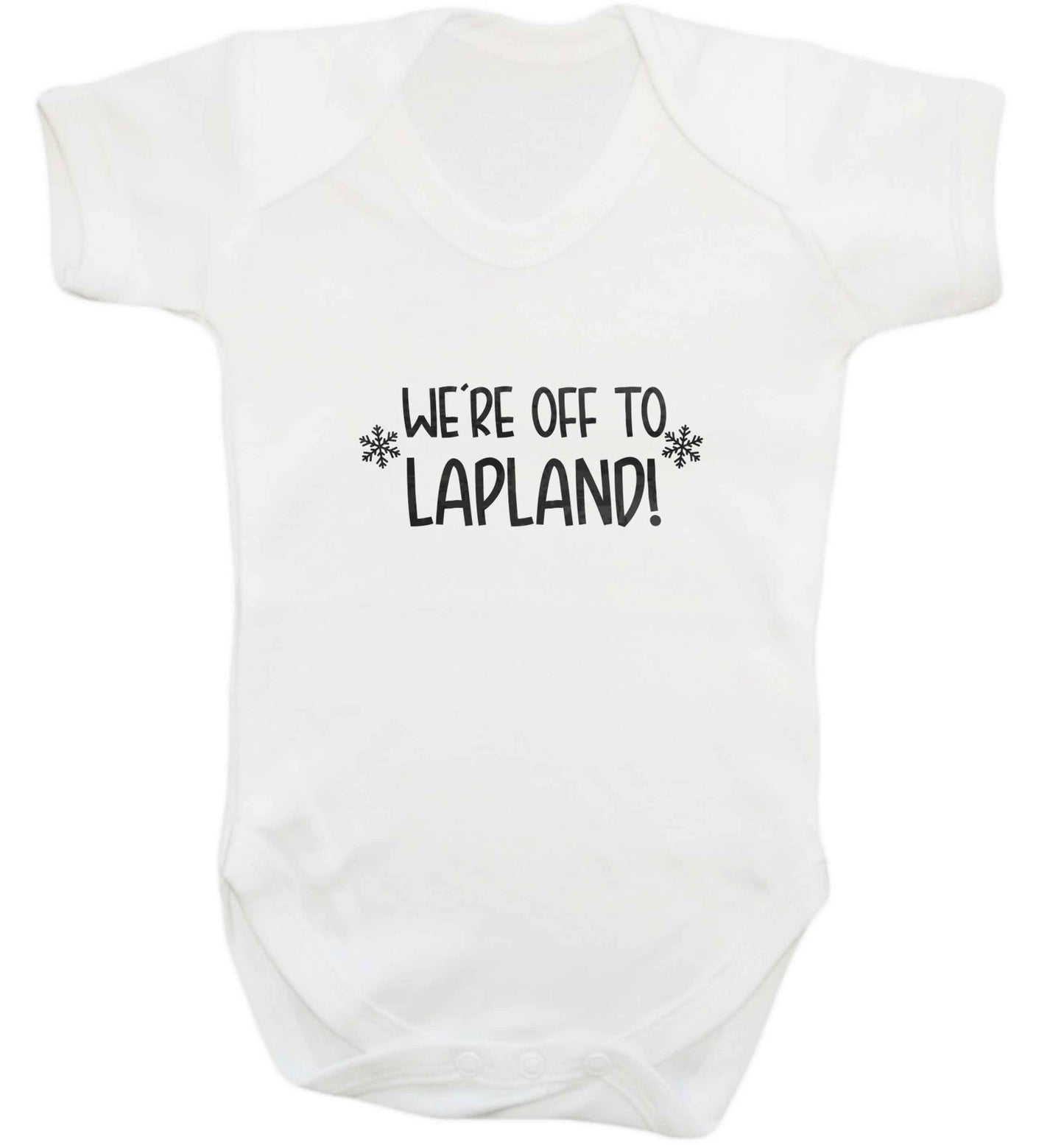 We're off to Lapland baby vest white 18-24 months