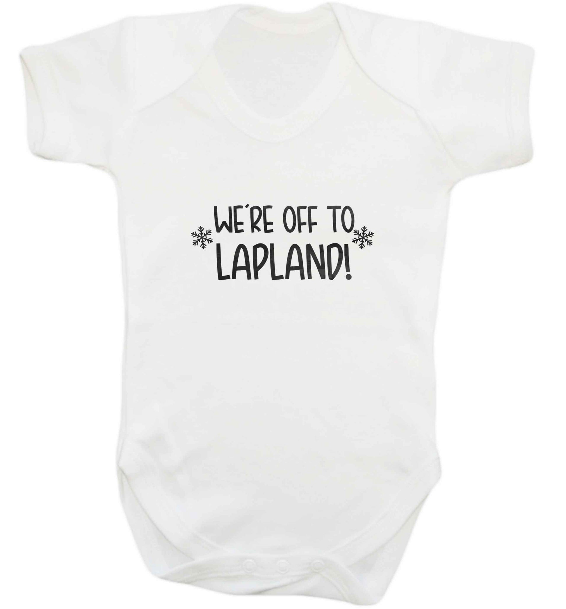 We're off to Lapland baby vest white 18-24 months