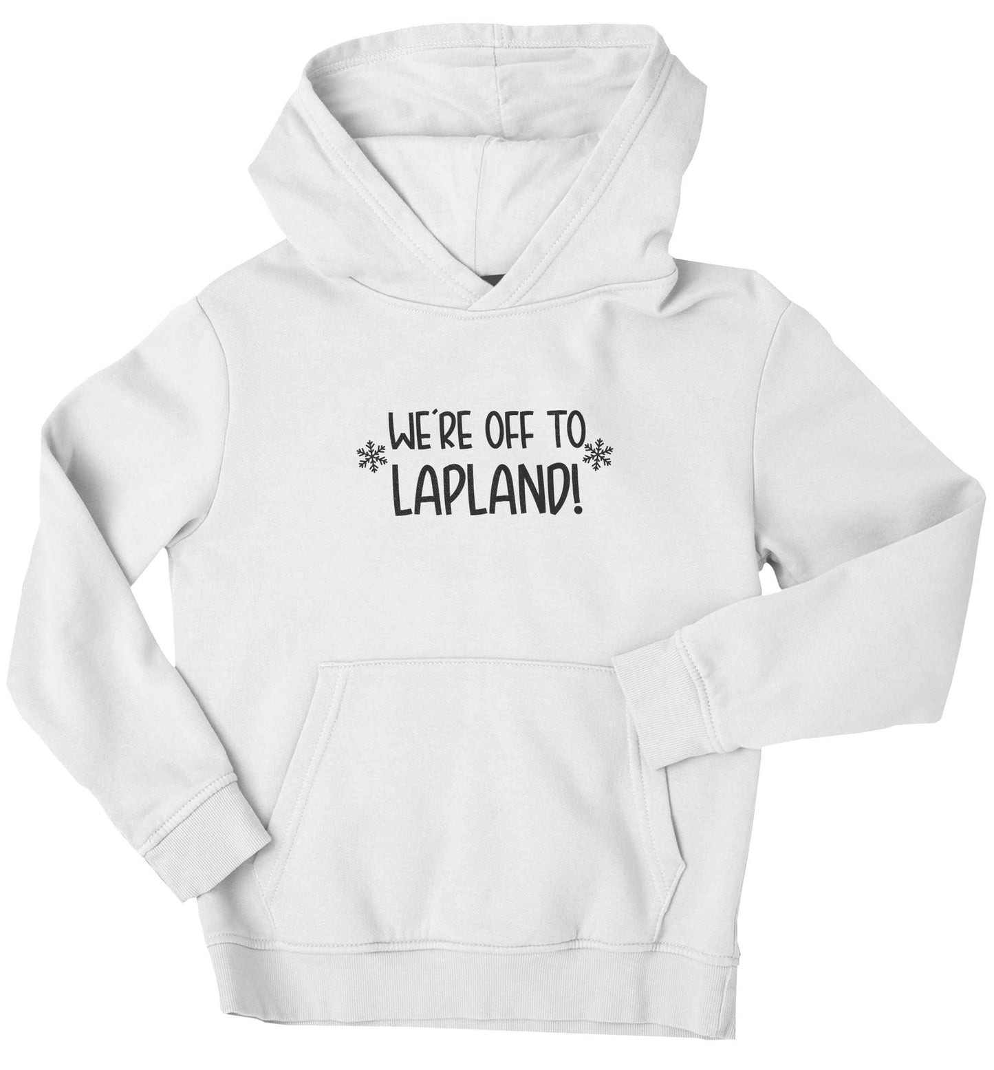 We're off to Lapland children's white hoodie 12-13 Years