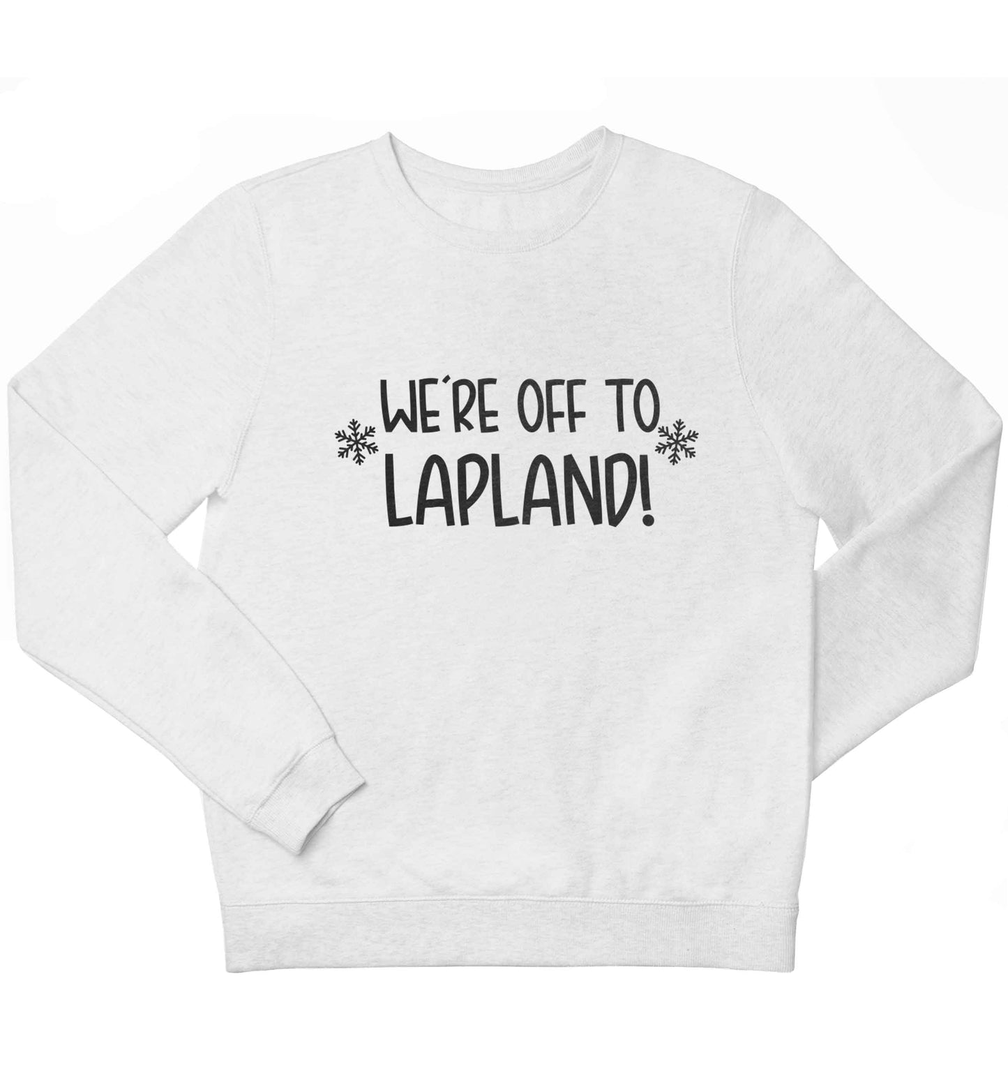 We're off to Lapland children's white sweater 12-13 Years