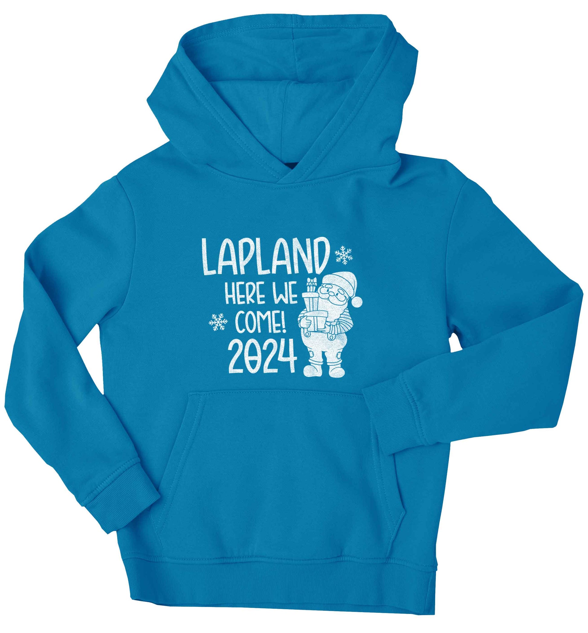 Lapland here we come children's blue hoodie 12-13 Years
