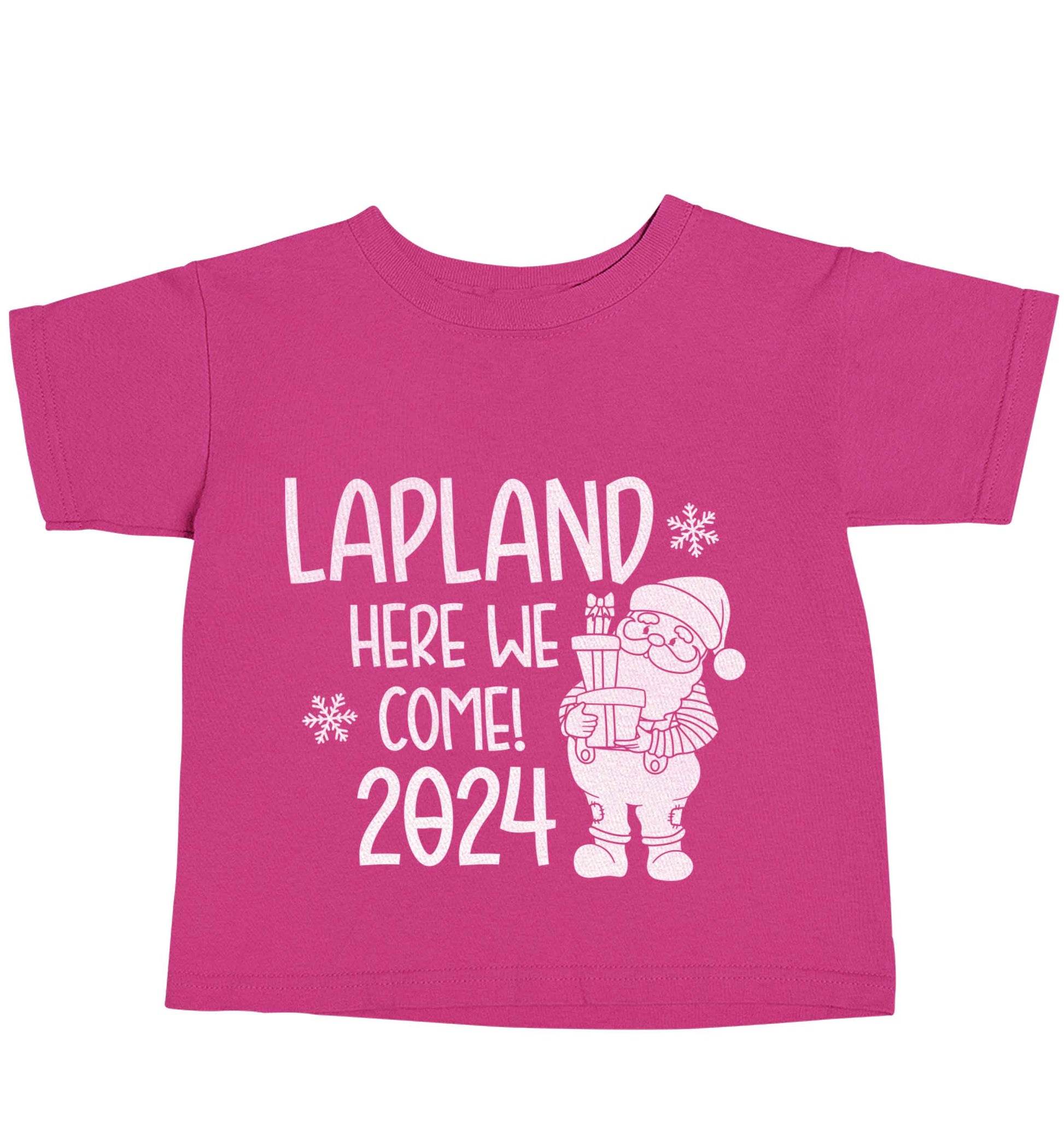 Lapland here we come pink baby toddler Tshirt 2 Years