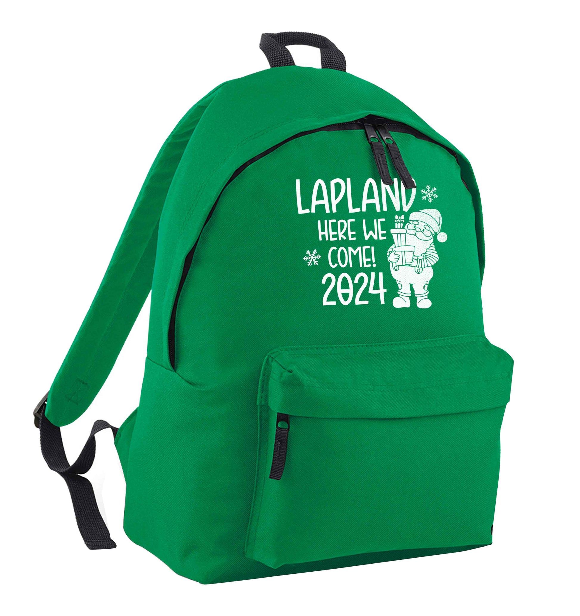 Lapland here we come green adults backpack
