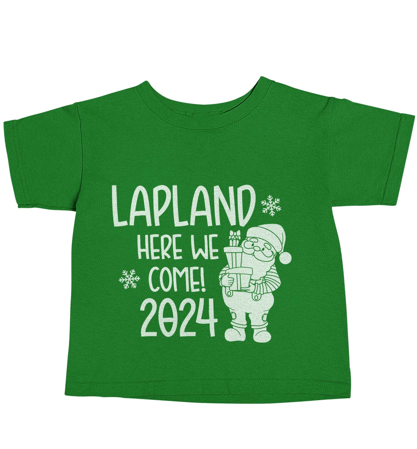 Lapland here we come green baby toddler Tshirt 2 Years