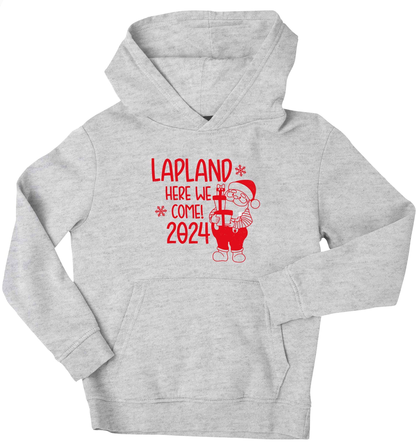 Lapland here we come children's grey hoodie 12-13 Years