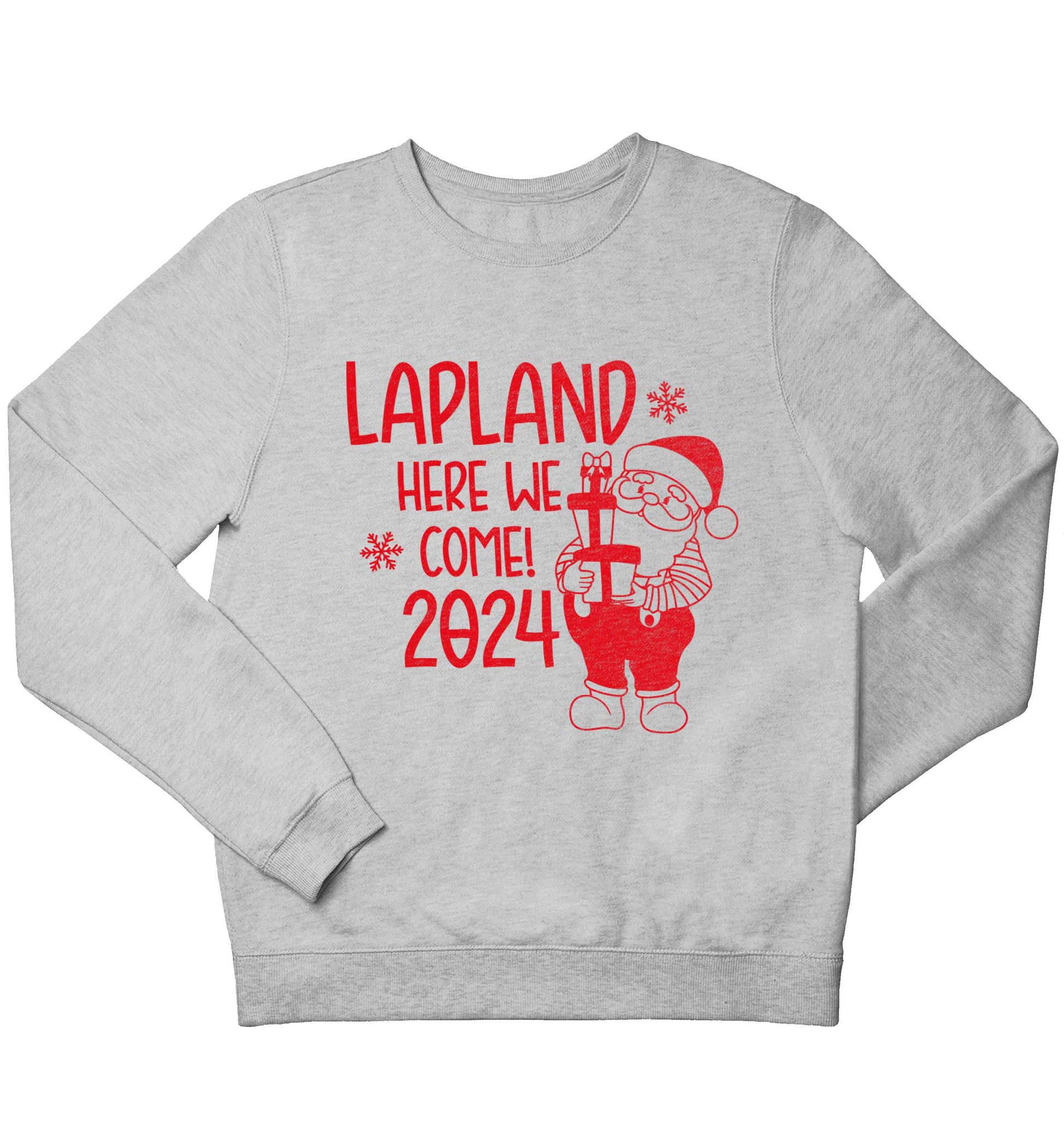 Lapland here we come children's grey sweater 12-13 Years