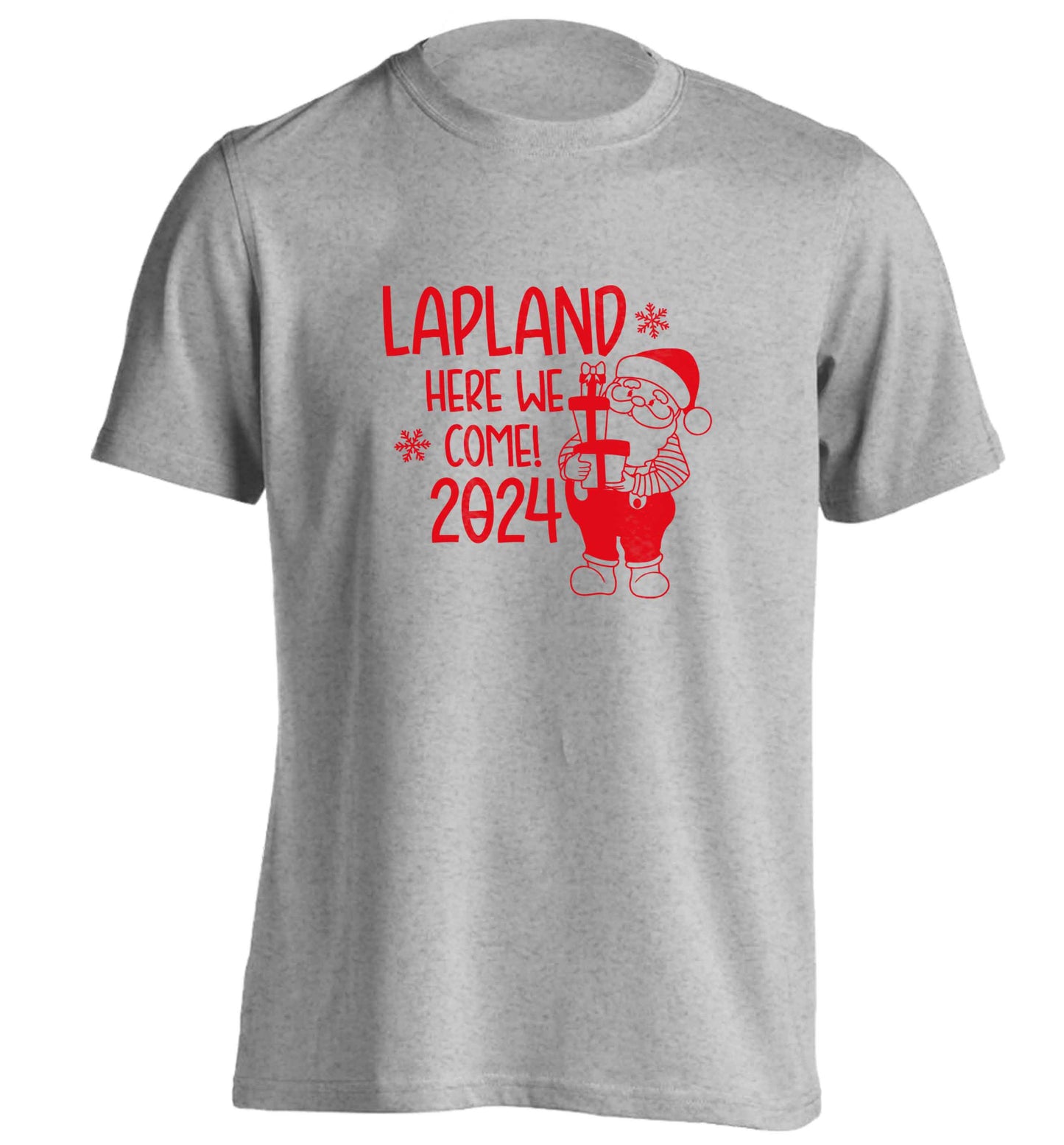 Lapland here we come adults unisex grey Tshirt 2XL