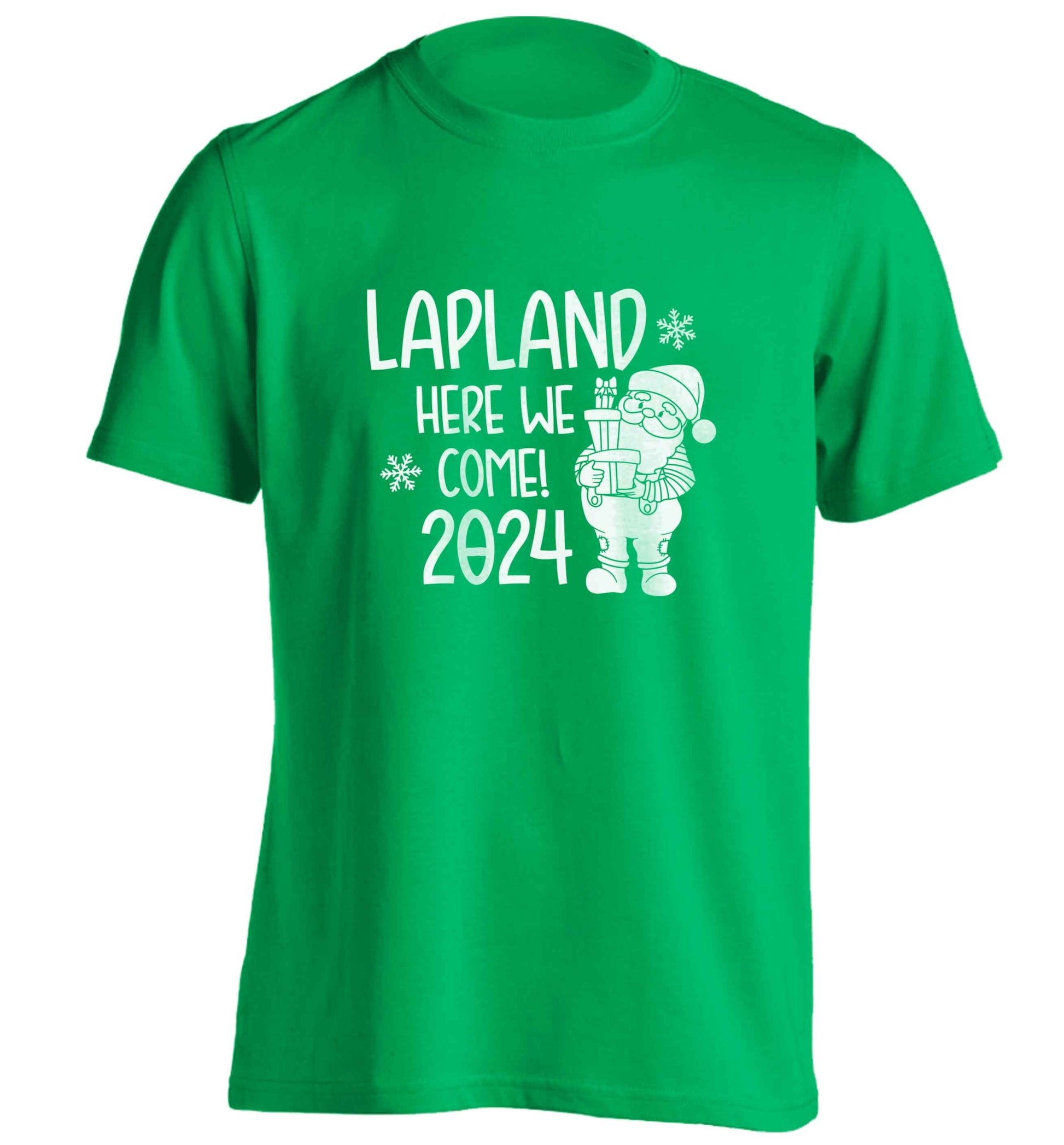Lapland here we come adults unisex green Tshirt 2XL