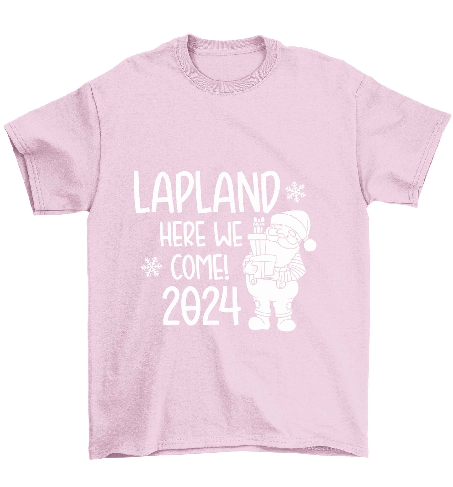 Lapland here we come Children's light pink Tshirt 12-13 Years