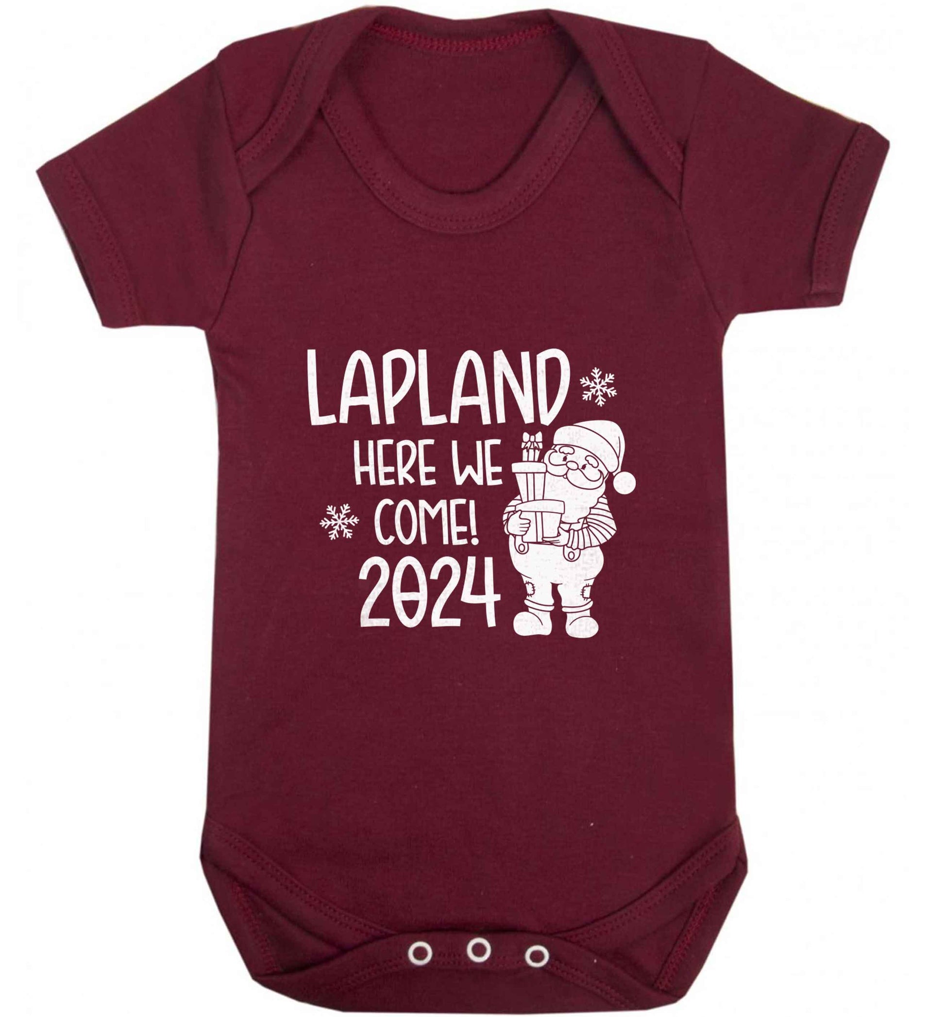 Lapland here we come baby vest maroon 18-24 months