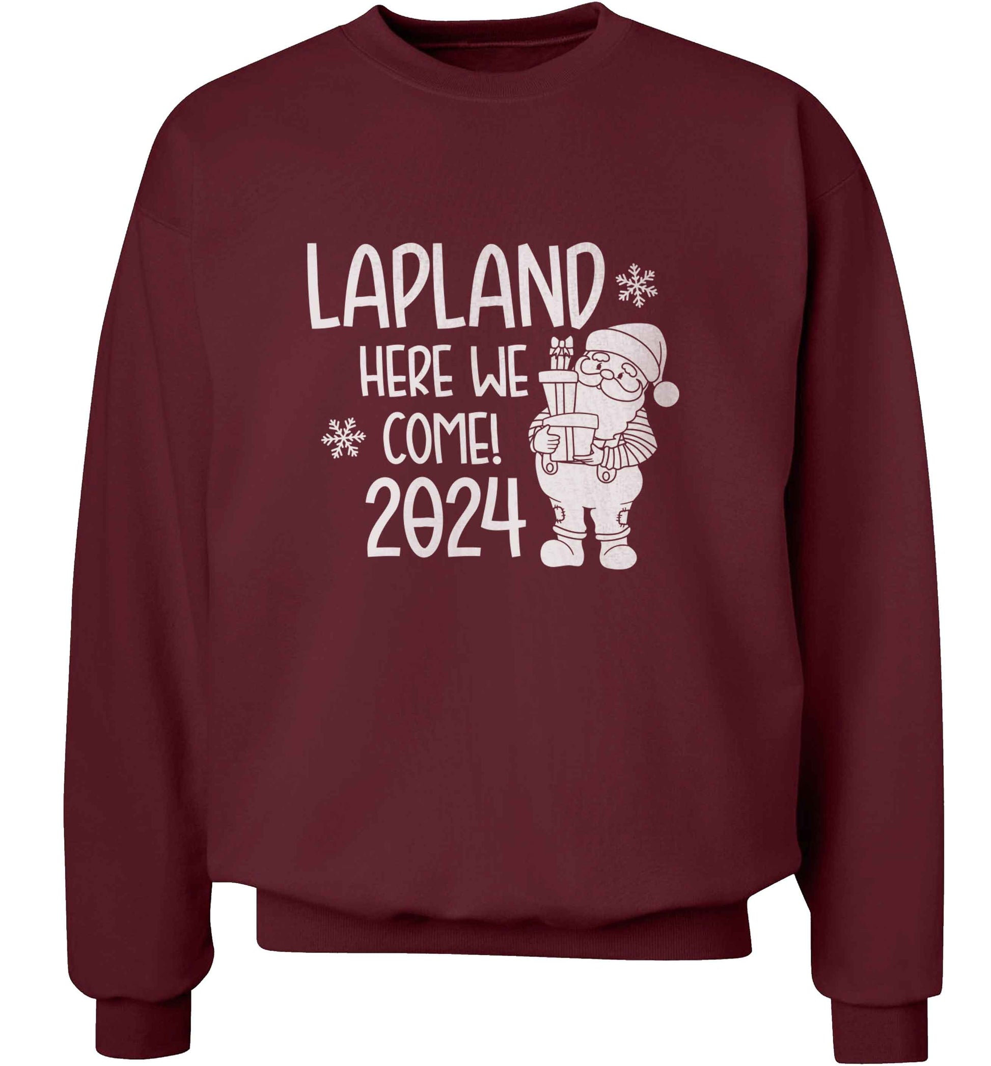 Lapland here we come adult's unisex maroon sweater 2XL