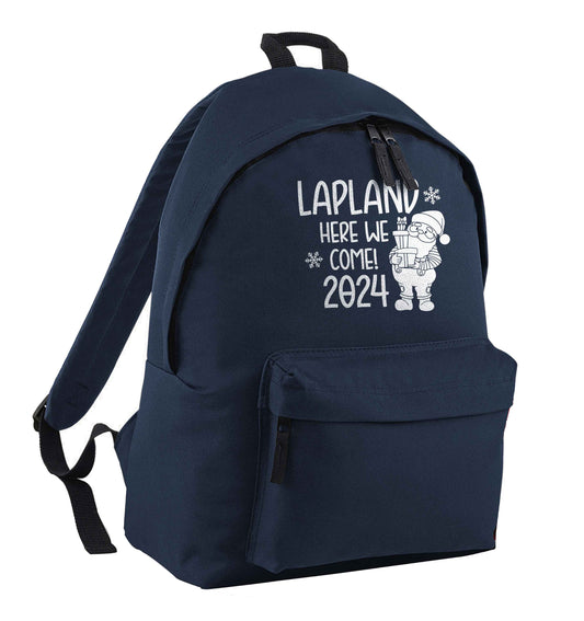 Lapland here we come navy children's backpack