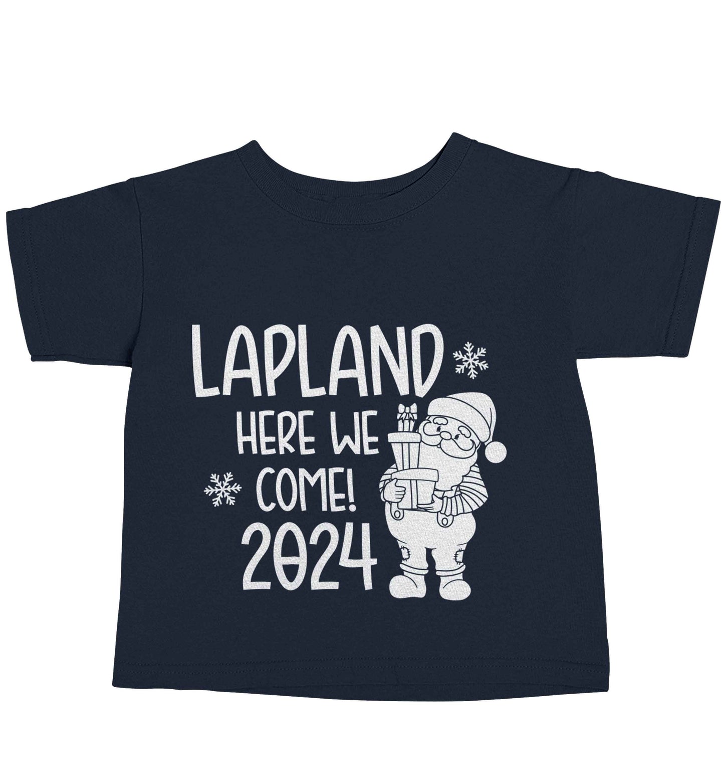 Lapland here we come navy baby toddler Tshirt 2 Years