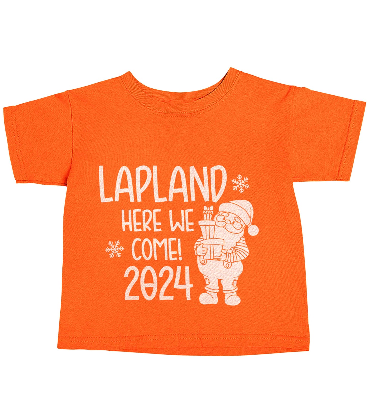 Lapland here we come orange baby toddler Tshirt 2 Years