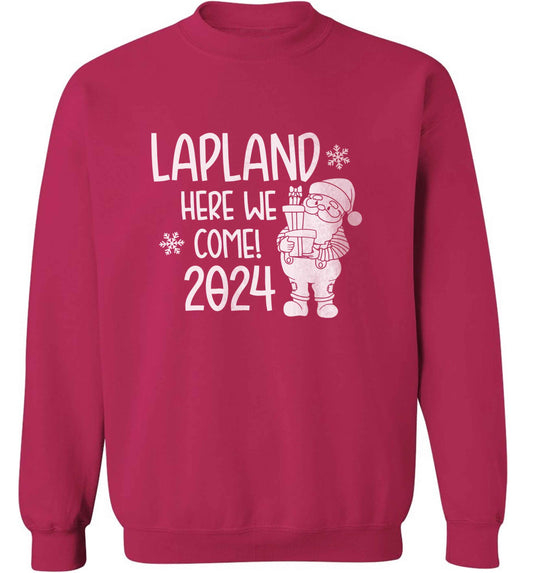 Lapland here we come adult's unisex pink sweater 2XL