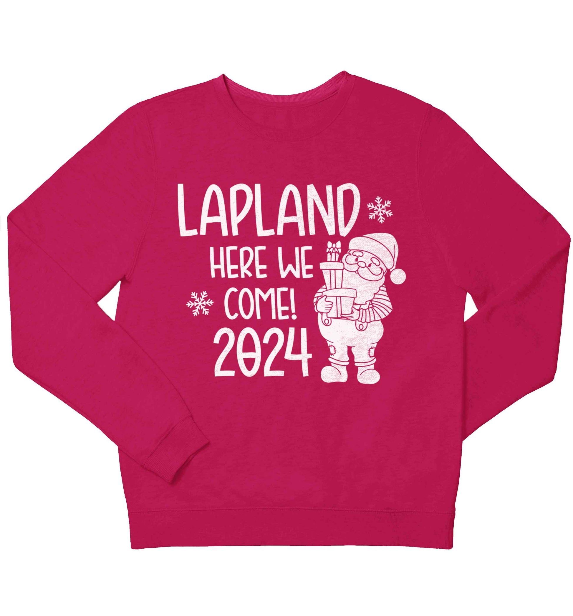 Lapland here we come children's pink sweater 12-13 Years