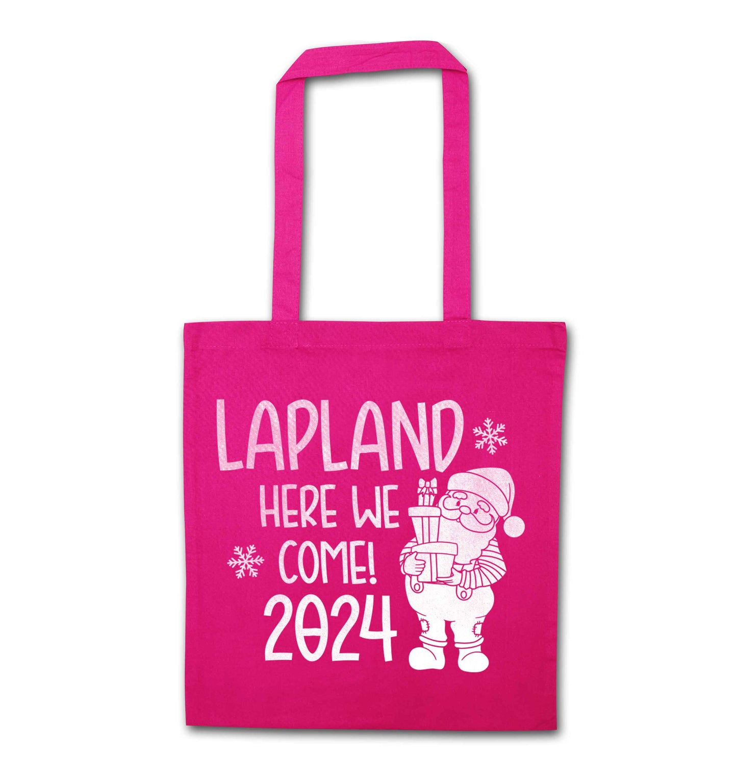 Lapland here we come pink tote bag