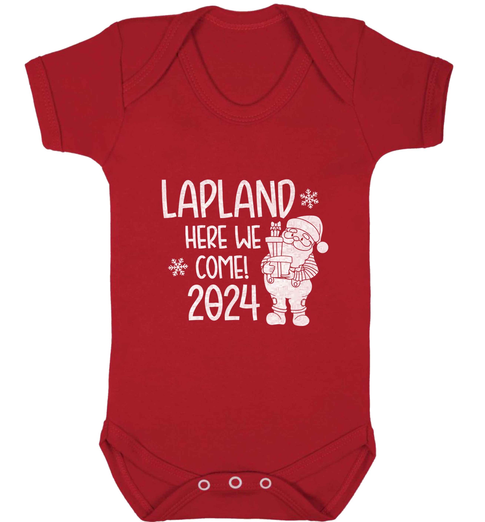 Lapland here we come baby vest red 18-24 months