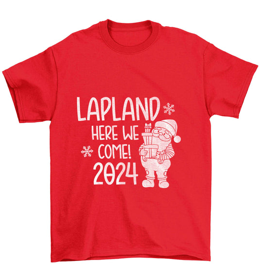 Lapland here we come Children's red Tshirt 12-13 Years