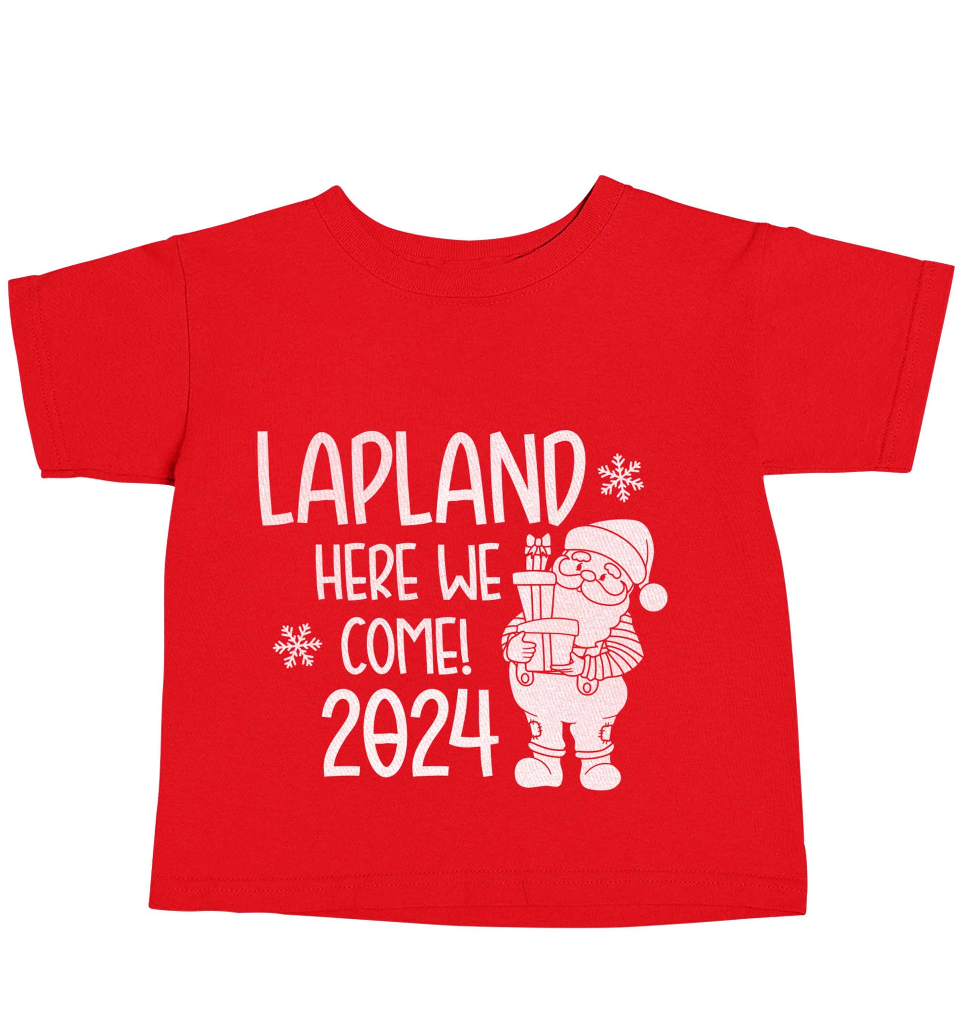 Lapland here we come red baby toddler Tshirt 2 Years