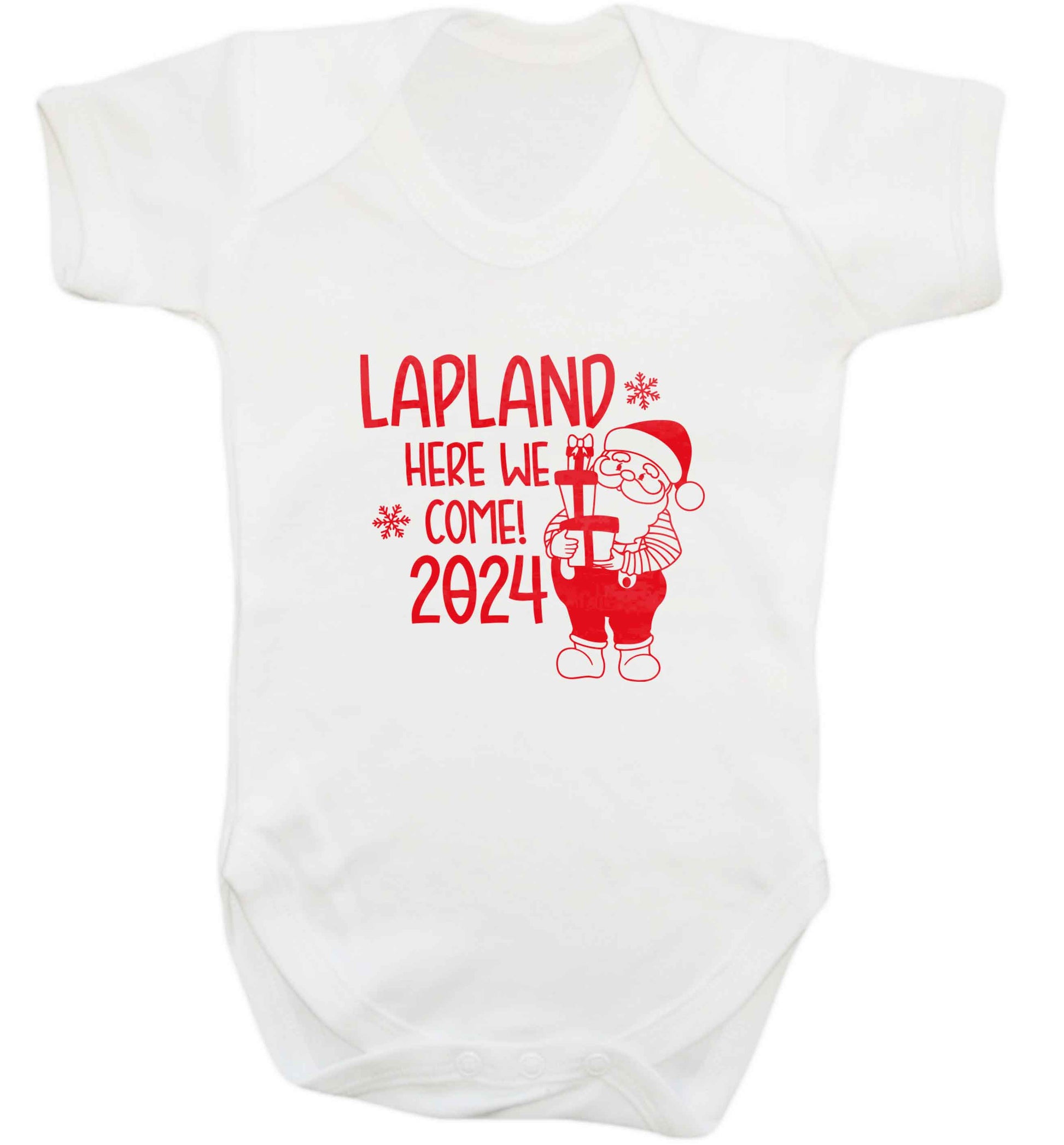 Lapland here we come baby vest white 18-24 months