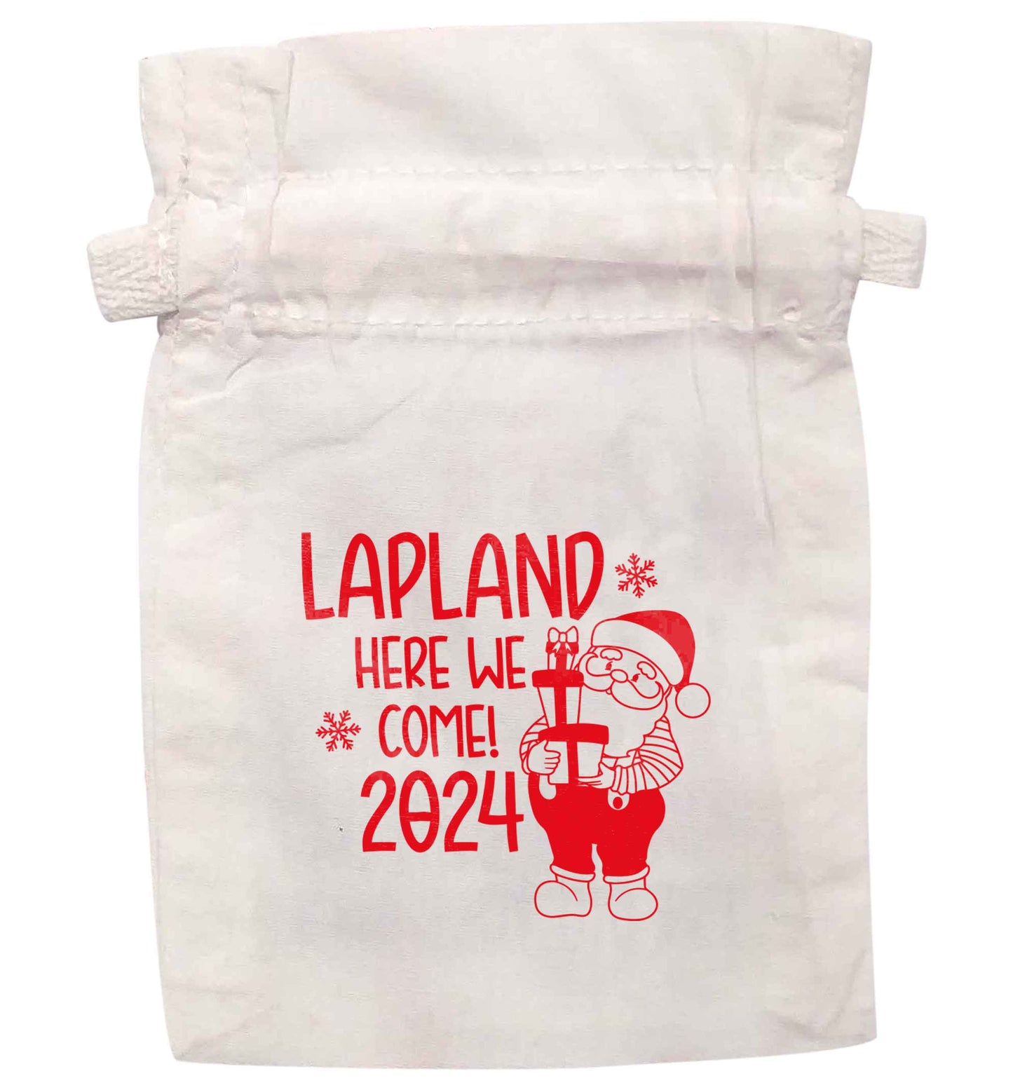 Lapland here we come | XS - L | Pouch / Drawstring bag / Sack | Organic Cotton | Bulk discounts available!