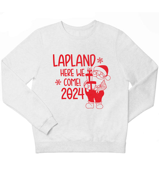 Lapland here we come children's white sweater 12-13 Years