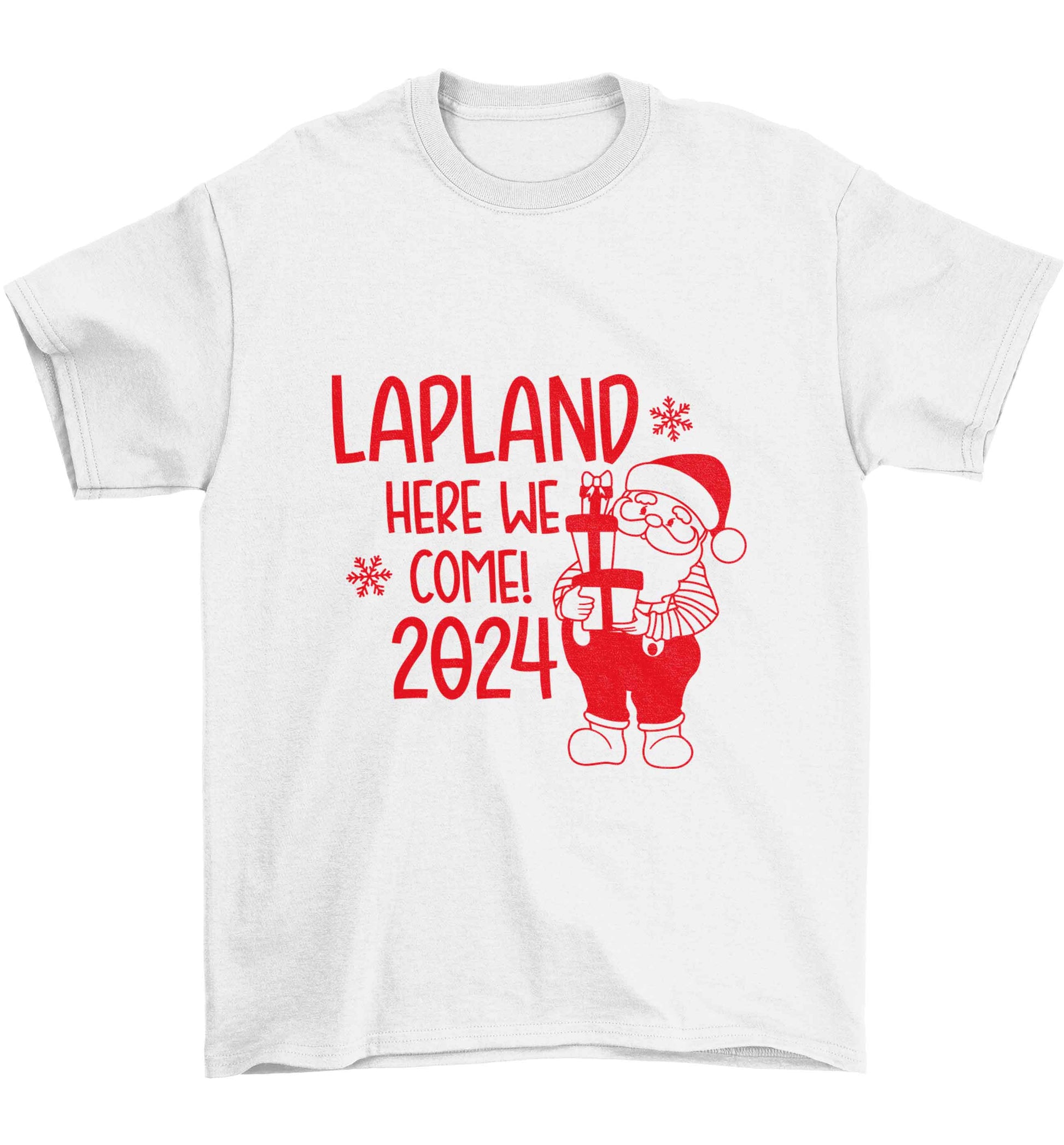 Lapland here we come Children's white Tshirt 12-13 Years