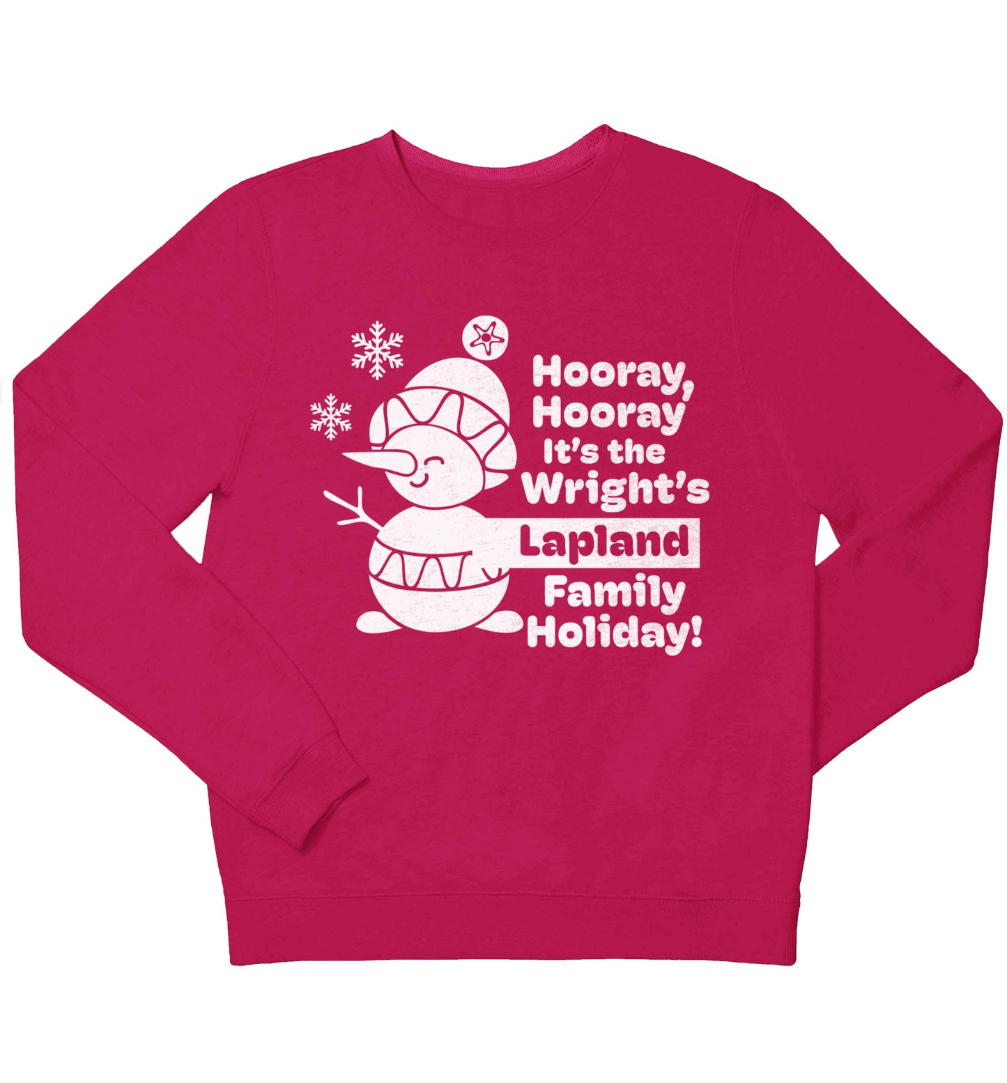 Hooray it's the personalised Lapland holiday! children's pink sweater 12-13 Years